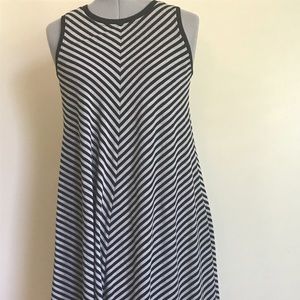 Handkerchief hem striped dress